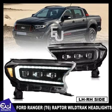 PAIR LED DRL PROJECTOR HEAD LIGHT LAMP FOR FORD RANGER T6 RAPTOR WILDTRAK 2015+