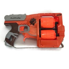 Orange Dart Gun Nerf Guns N-Strike Zombie Strike Flipfury Blaster Double Barrel