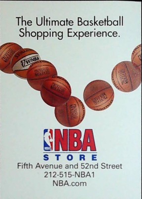 NBA Store Promo Business Card Fifth Avenue NYC Basketball Shopping