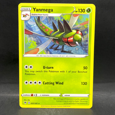 2020 POKEMON VIVID VOLTAGE YANMEGA 007/185 (RARE)