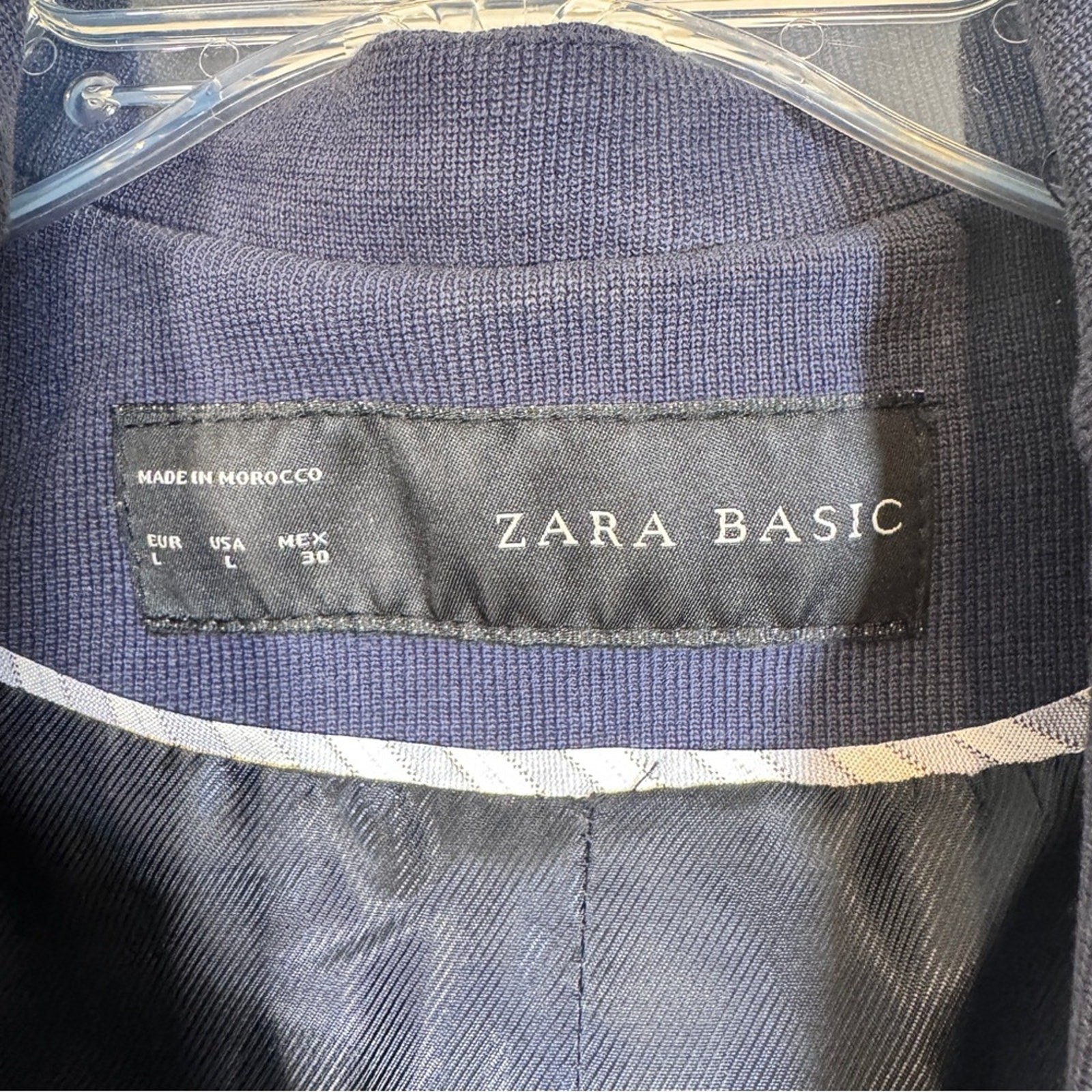 Zara Basic Navy Blue Single Button Closure Blazer… - image 11