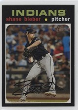 2020 Topps Heritage Short Print Shane Bieber #454 qc6