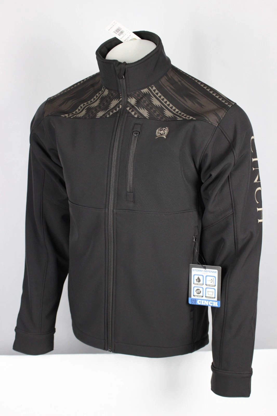 Cinch Men's Logo Bonded Softshell Jacket Full Zip Brown Aztec MWJ1583008
Opens in a new window or ta