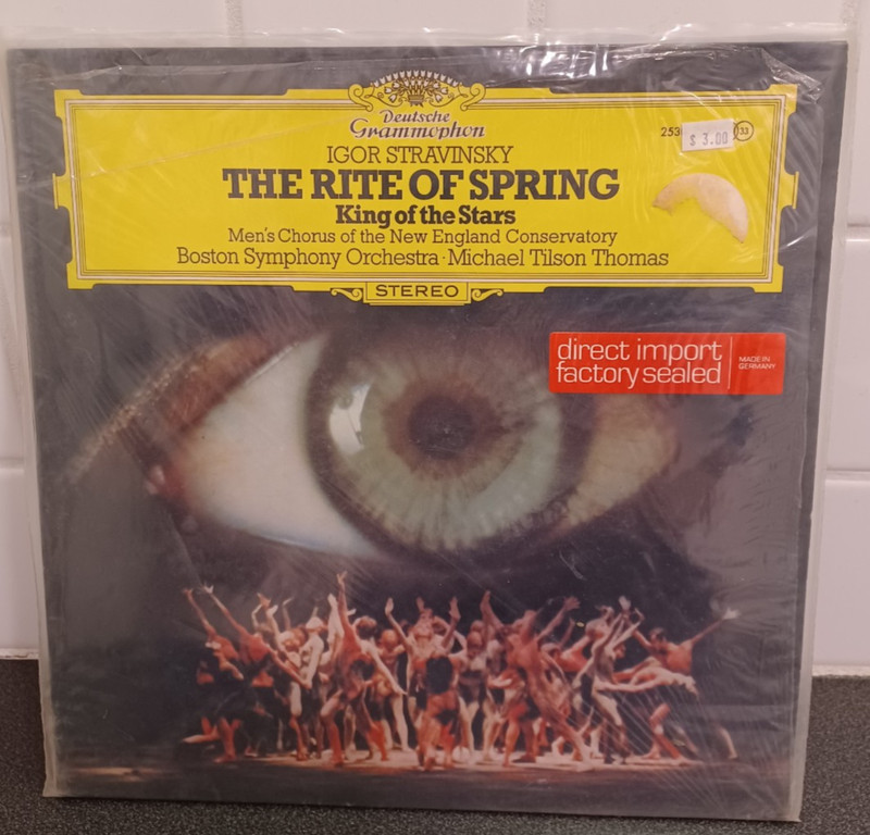 Stravinsky Vinyl The Rite of Spring LP Germany import King of the Stars shrink