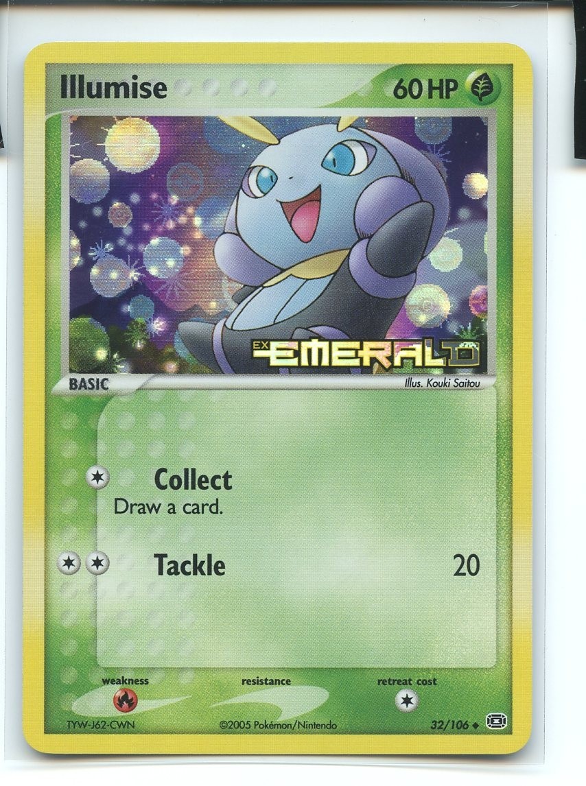 Illumise Reverse Holo Uncommon Ex/NM 32/106 EX Emerald Pokemon