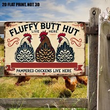 Vintage Humorous Chicken Coop Rustic Tin Metal Signs Home D cor 8x12