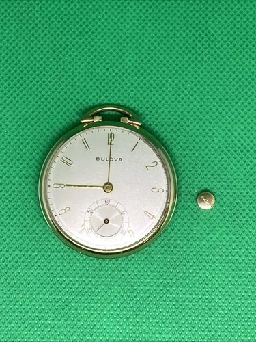 Vintage Bulova Antique Swiss Pocket Watch As Is For Repair