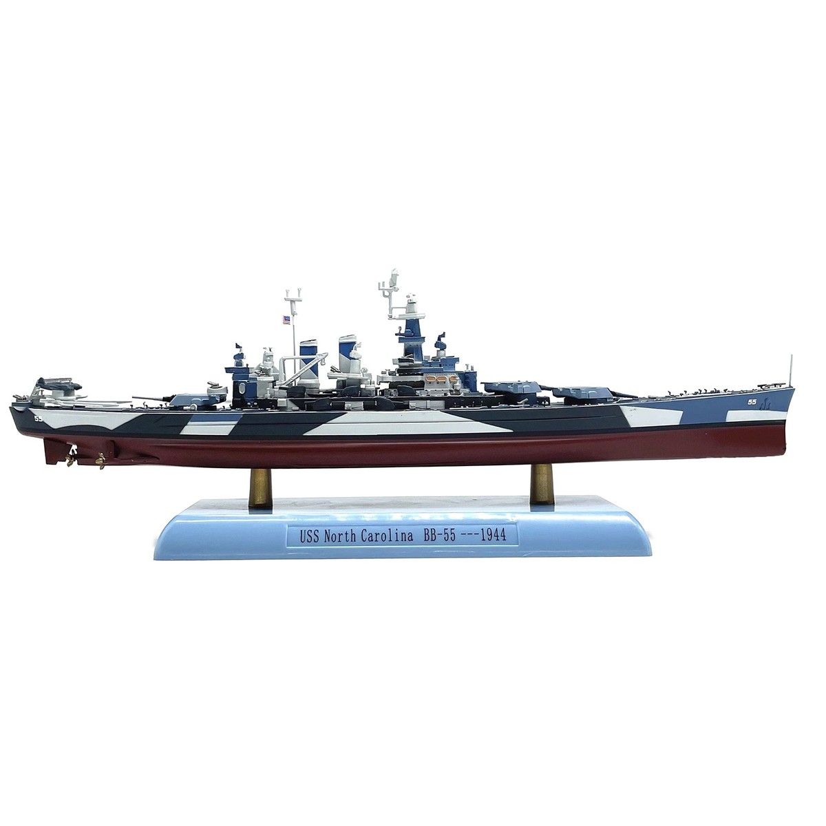 22cm Diecast Alloy 1/1000 WWII USS North Carolina BB-55 Battleship
