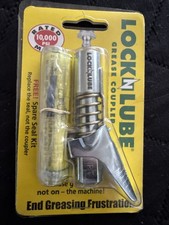 LockNLube Grease Gun Coupler, locks on, doesn't leak, rated over 10,000 PSI