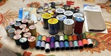 Vintage Wooden Spools Thread Spools thimbles buttons Sewing Lot