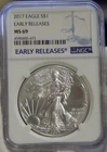 2017 Type 1  US Silver Eagle $1 NGC MS69 Early Releases