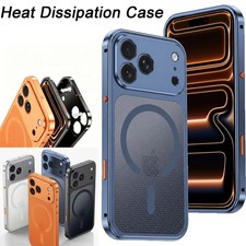For iPhone 17 16 15 Pro Max Ultra-Slim Magnetic Aluminum Metal Bumper Case Cover