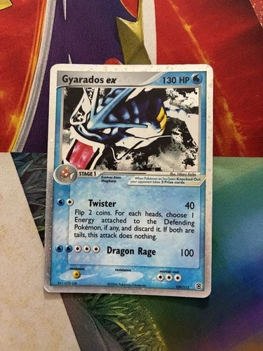 Vintage Pokemon Card Holo Fire Red Leaf Green Gyarados Fire