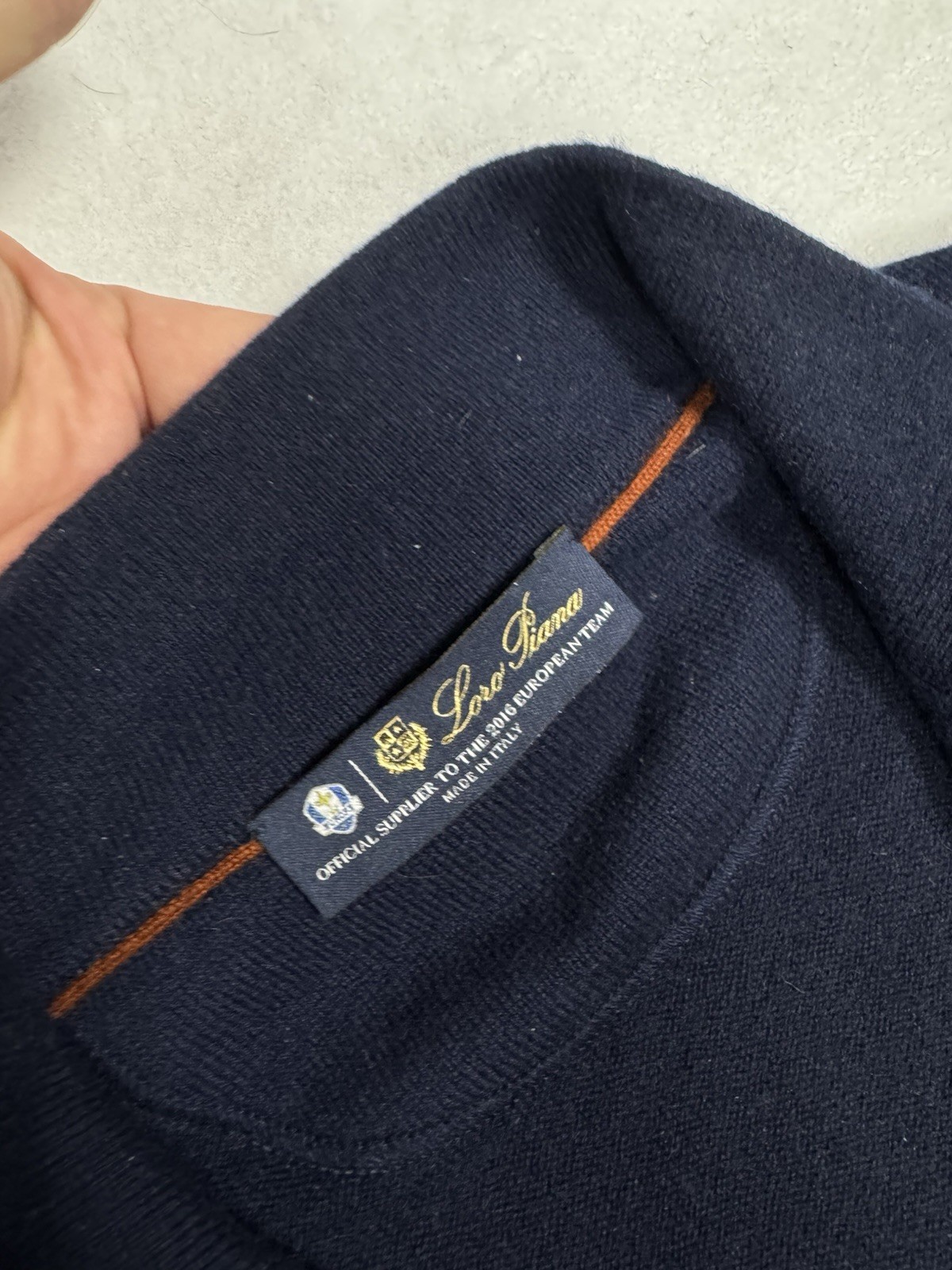 Loro Piana Half Castle Rare Cashmere Club Size L Dark Blue image 3