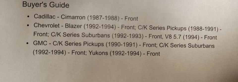 Chevy Blazer грузовики серии C/K 1988 89 90 91 92 93 1994 передняя ось CV - Изображение 3 из 3