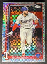 2025 Topps Chrome Update Jake Burger #USC37 X-Fractor Rangers