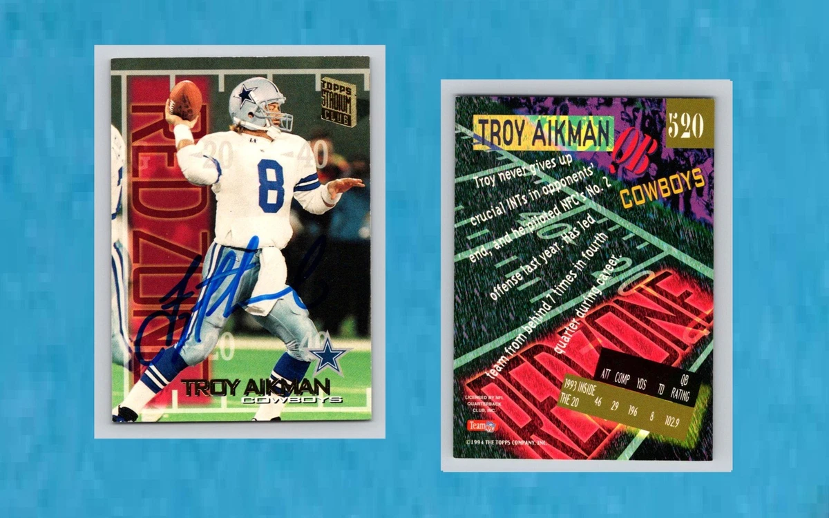 Troy Aikman Autograph Football Cards for sale | eBay