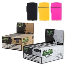 DuoPack Box Jass Slim + Jass Slim Brown + 3 Briquets Tempête