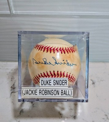 Duke Snider Signed Jackie Robinson 50th Anniversary ONL Ball B&J