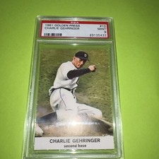 1961 Golden Press #10 Charlie Gehringer PSA 9 Detroit Tigers