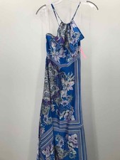Pre-Owned Lulus Blue Size Medium Printed Shift Maxi Sleeveless Dress