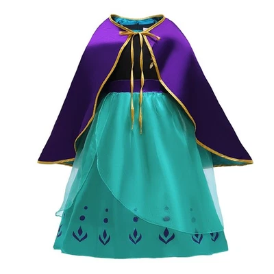 MISS & MR BM Anna Costume Girls Princess Dress Up Set Halloween Cosplay Birthday Party Outfit