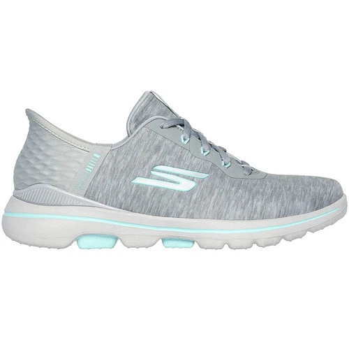Skechers Women's GO GOLF Walk 5 Slip-ins Golf Shoes Grey/Aqua