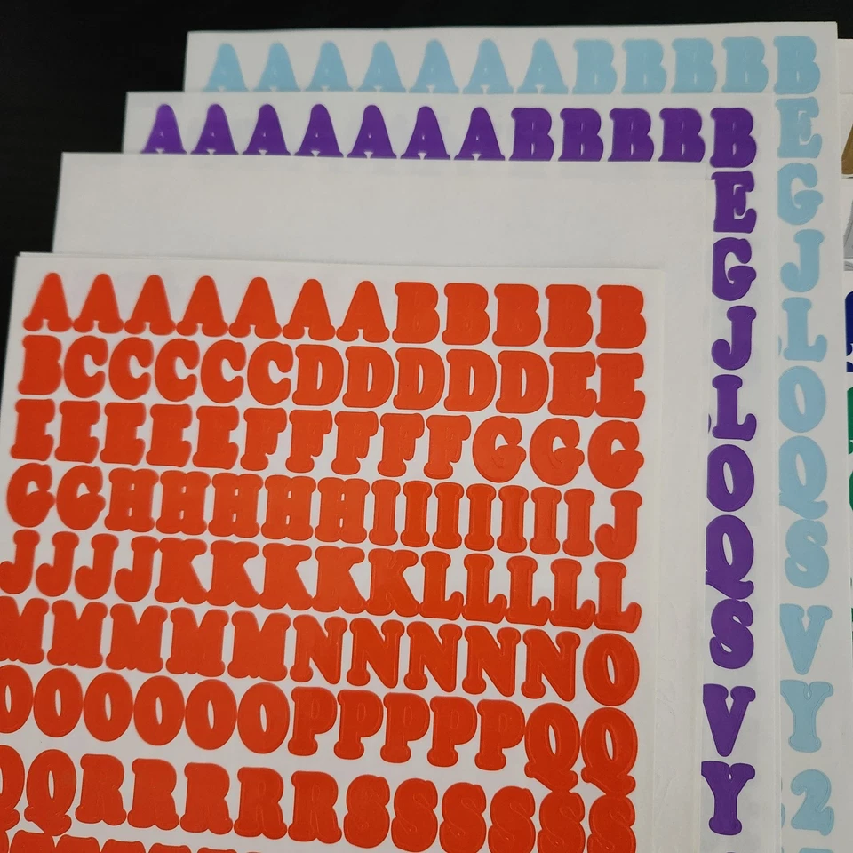 Unbranded Colorful Alphabet & Number Sticker Set 9 Colors Scrapbooking Crafting - Image 2 of 4