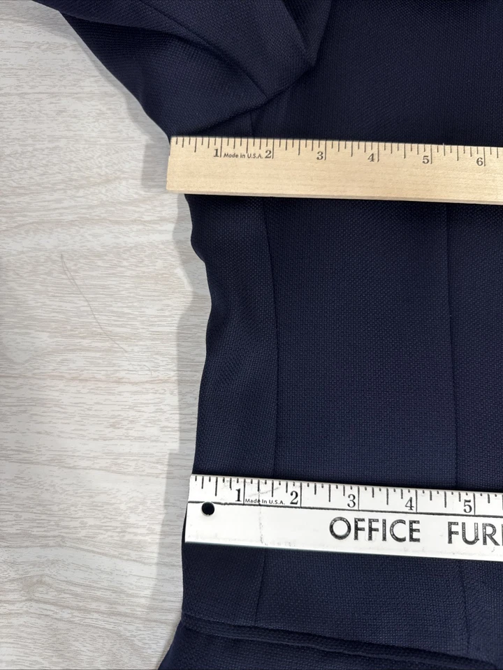 Abrigo deportivo de lana Loro Piana x Saks Fifth Ave para hombre 46L azul oscuro 2 botones Super 120s Foto 3 de 4