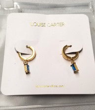 Louise Carter 14K Gold Plated Cubic Zirconia Bella Hoop Earrings 13mm