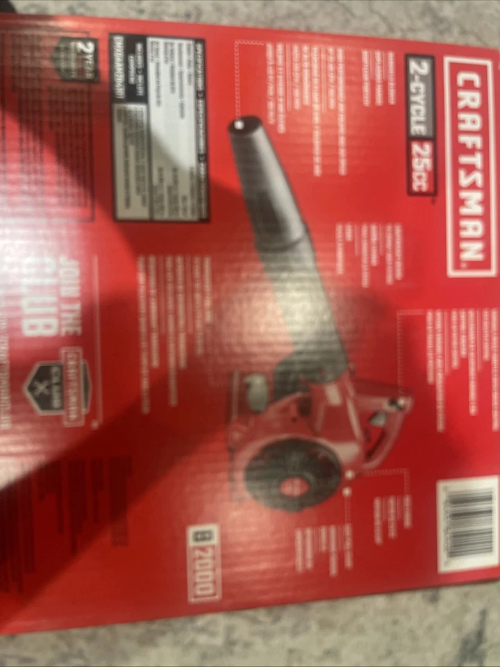 Soplador de hojas Craftsman B2000 2 ciclos 25cc nuevo sin abrir en caja Foto 2 de 2