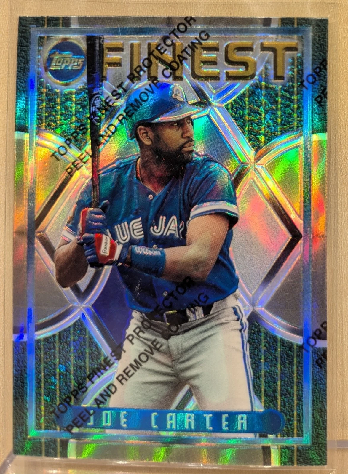 1995 Topps Finest REFRACTOR #163 Joe Carter Blue Jays RARE ICONIC PARALLEL