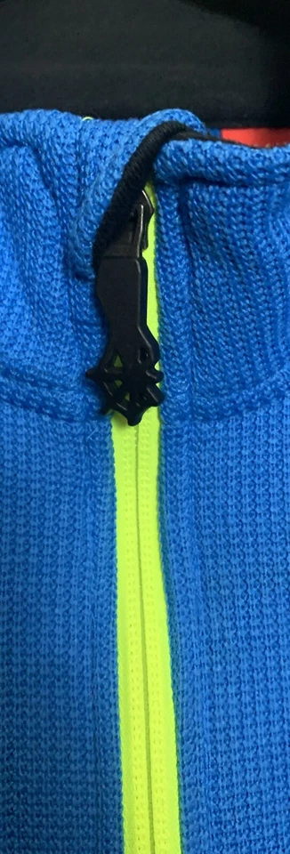 SPYDER Girls Full Zip Jacket Pockets Blue/Black With Yellow Zip/Logo Large 14-16 - Image 2 of 4