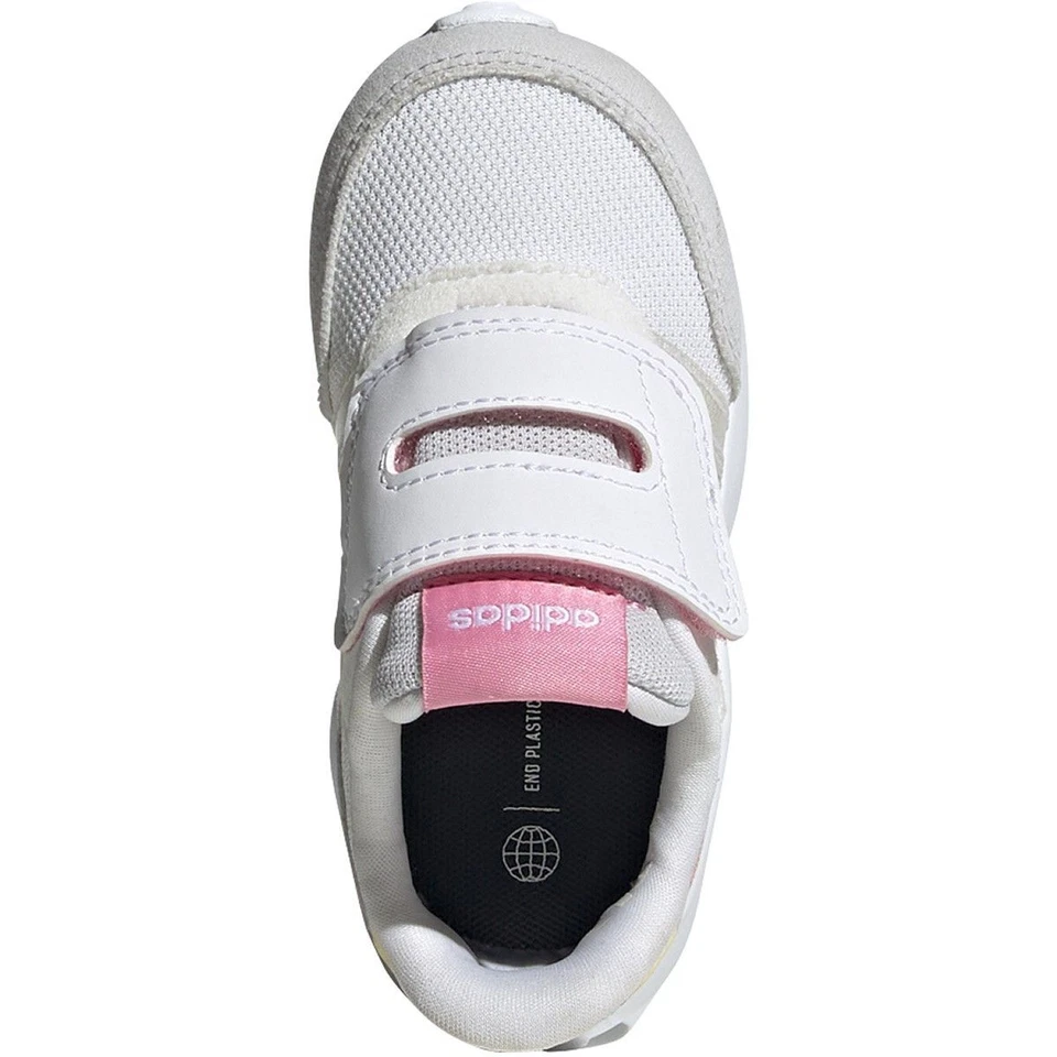 Toddler Adidas Run 70S ACI Hook & Loop GW1485 White Grey Pink 100% Authentic New - Image 4 of 4