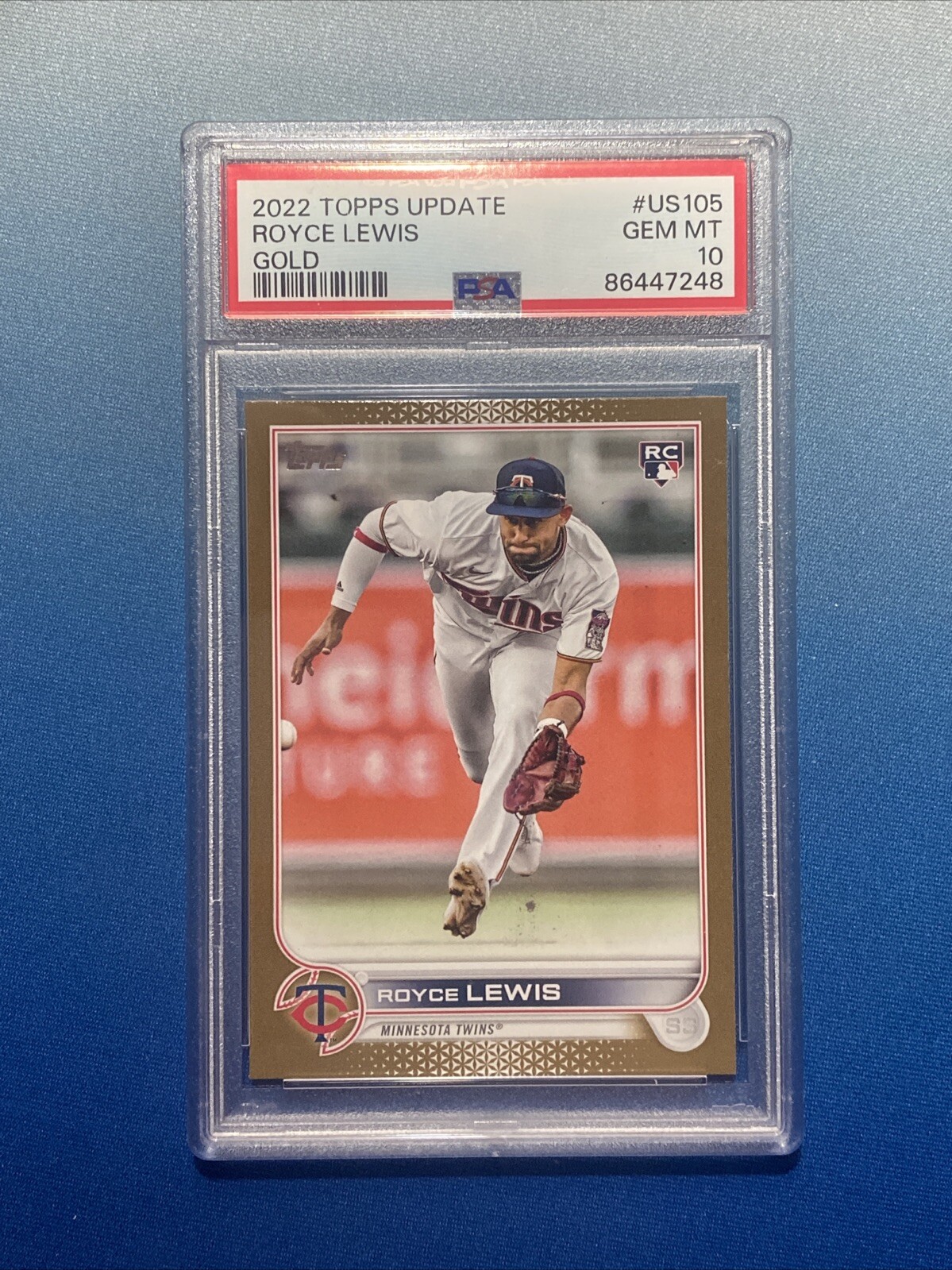 2022 Topps Update Royce Lewis Gold Rookie RC /2022 #US105 PSA 10 Minnesota Twins