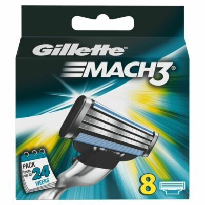 Gillette Mach3 8 Rasierklingen-Nachfüllpack Original Herrenkassetten UK-Verkäufer