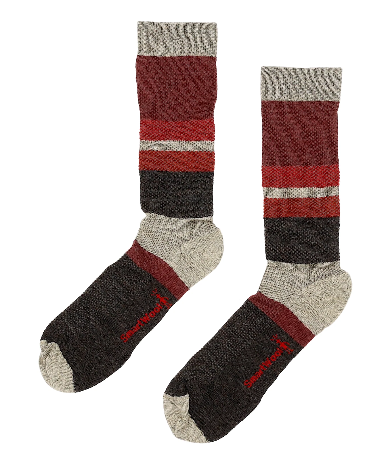 Smartwool L11101 Mens Multi Color 2-Pack Distressed Stripe Socks Size L