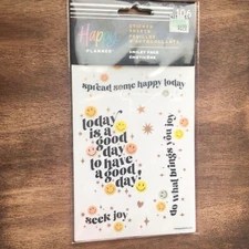 Happy Planner 106 Stickers/Smiley Face -5 Sheets/New
