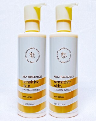 2 Bath & Body Works SENSITIVE SKIN MILK OATMEAL Body Cream Lotion 7.8 oz