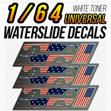 1/64 Scale GASSER USA Custom White Toner Universal WaterSlide Decal for Hot