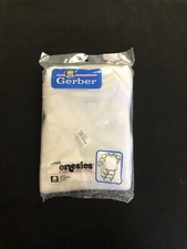Vtg New NIP Gerber Onesies Shirt Underwear 3 Pk White Preshrunk Newborn - 12lb