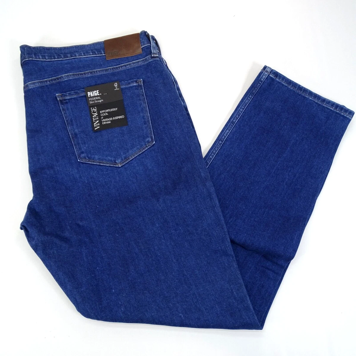 PAIGE Federal Size 42 x 33 Men s Jeans Midway Blue Slim Straight