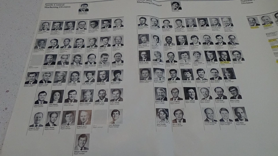 1980's IBM ISG National Support Organization Chart 16.5"x42.5" 2-Sided Poster #A - Image 4 of 4