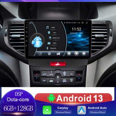 6+128G Für Honda Accord VIII 8 2008-2012 Android 14 Autoradio Carplay RDS Navi