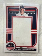 GABE GAECKLE 2025 Panini USA Baseball Stars & Stripes Game Used Pants # 1/10