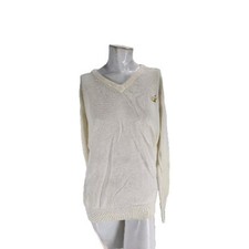 Augusta National Golf Shop Men's Sweater Large Cream Acrylic Masters V Neck