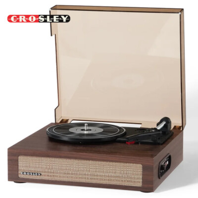 Crosley CR6042A-WA Scout 3-Speed Bluetooth Turntable Record Player - Walnut 