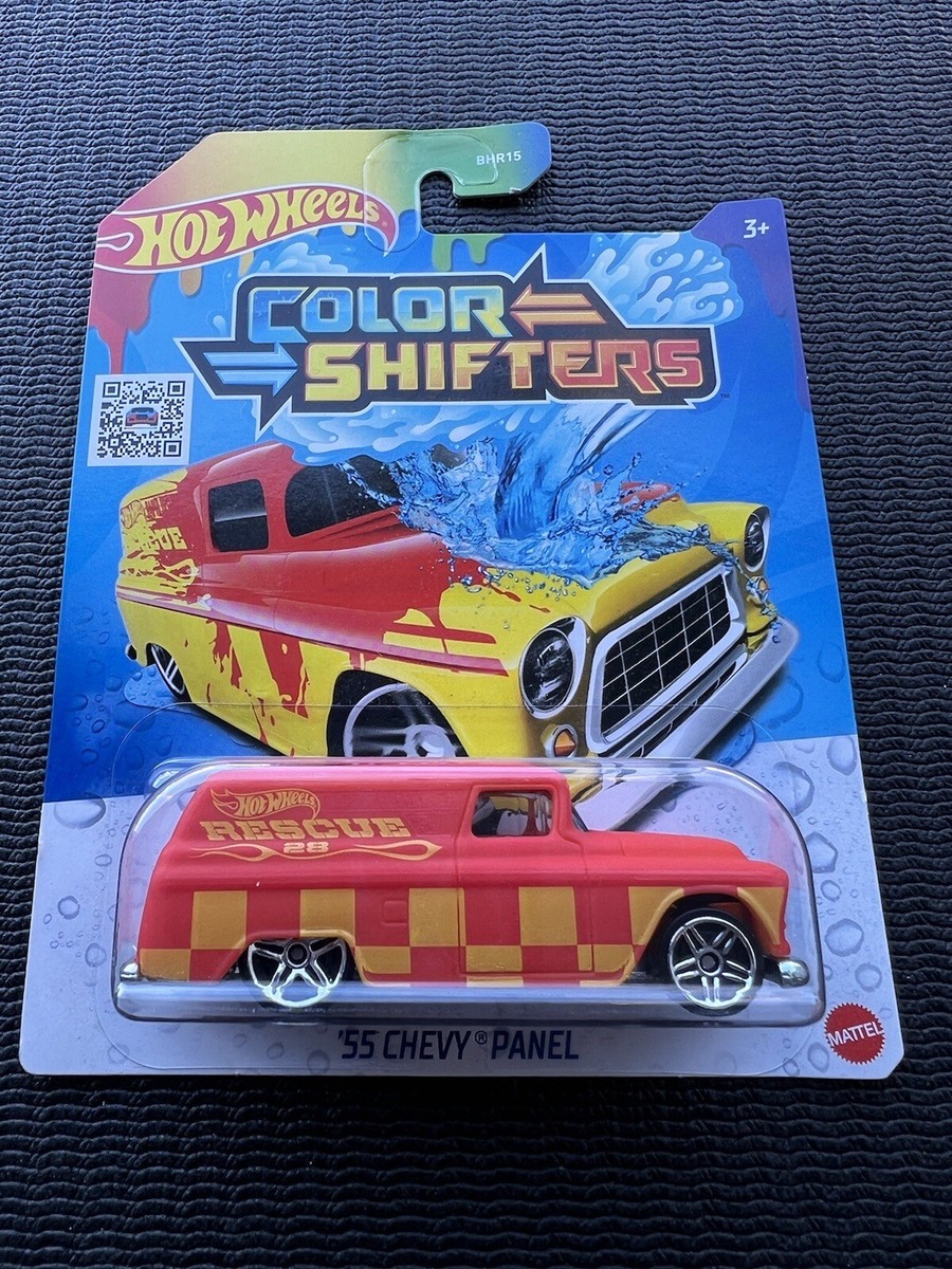 Hot Wheels Color Shifters '55 Chevy Panel Wagon Checkered Rescue