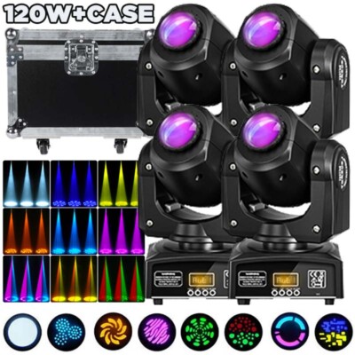 120W LED Moving Head Light RGBW Gobo Beam Stage Lighting DJ Disco Bar DMX W/Case