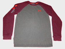 Under Armour Boys Size Medium YMD Gray Maroon Sweatshirt
